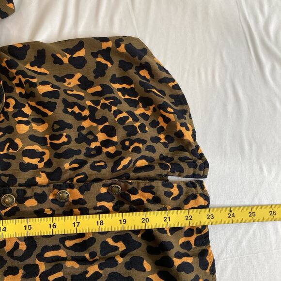 Vintage Componix Women's Cheetah Button Up Blouse Size 6 Mob Wife 80’s Glam Vibe - Picture 4 of 9